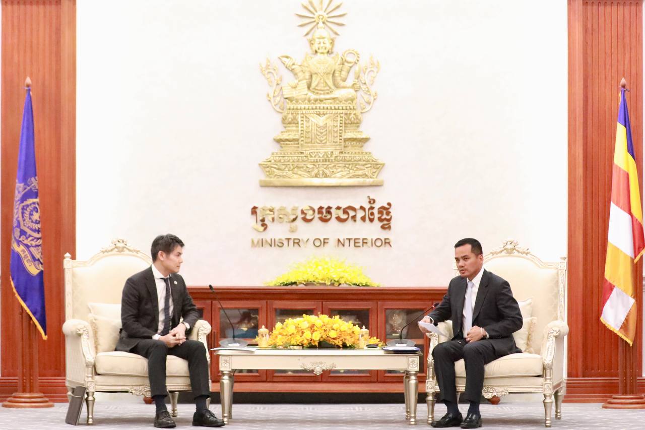 ឯកឧត្តមអភិសន្តិបណ្ឌិត ស សុខា និងប្រធានតំណាង JICA ផ្លាស់ប្ដូរយោបល់​គ្នាអំពីកិច្ចសហប្រតិបត្តិការក្នុងវិស័យមហាផ្ទៃ