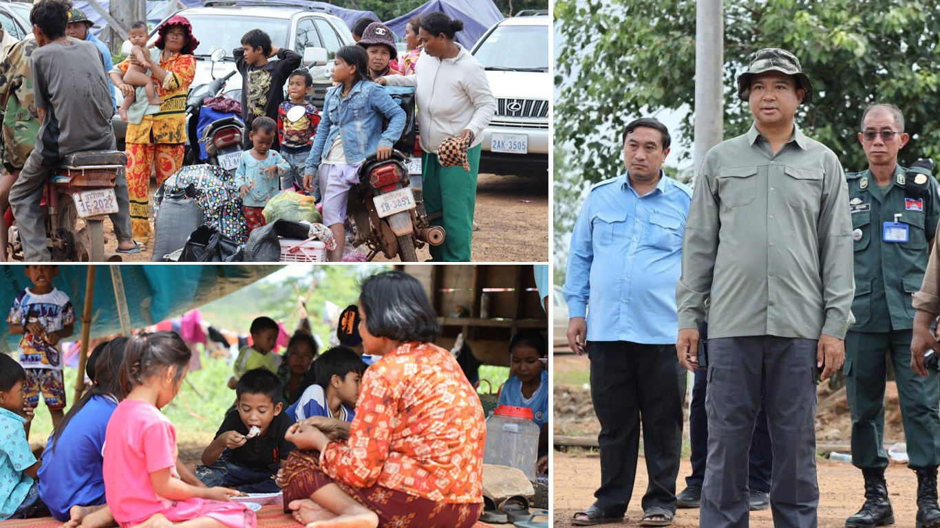 ប្រជាពលរដ្ឋភៀសសឹកកើនជិតម៉ឺននាក់នៅខេត្តព្រះវិហារ ខណៈខេត្តឧត្តរមា​នជ័យមានជាង២ ៦០០គ្រួសារ​