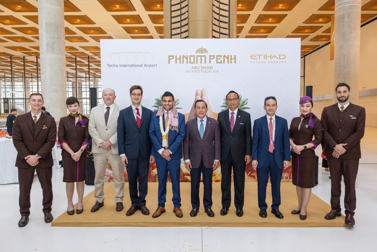 ក្រុមហ៊ុនអាកាសចរណ៍ Etihad Airways បន្តឧត្តមភាពក្នុងតំបន់អាស៊ីអាគ្នេយ៍ជាមួយនឹងការសម្ពោធជើងហោះហើរដំបូងមកកាន់រាជធានីភ្នំពេញ